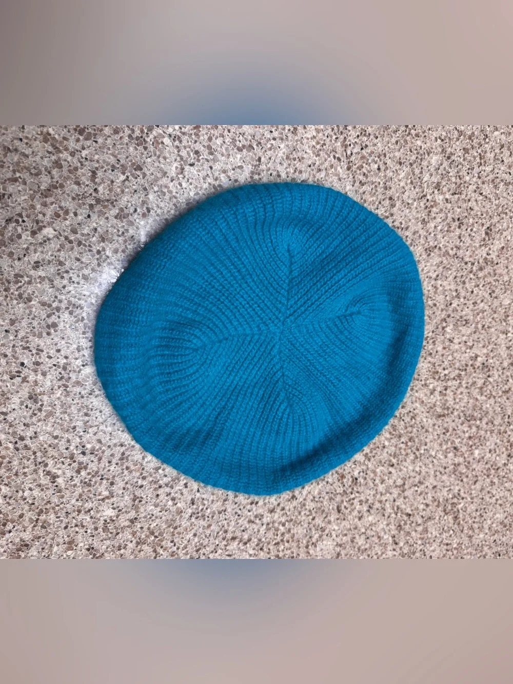 Green Knit Wool-Blend Beret